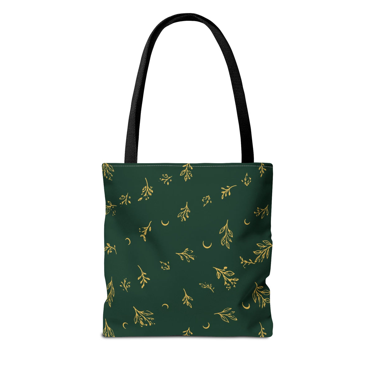 Botanical Gold tote bag, 13" × 13": back (also printed)