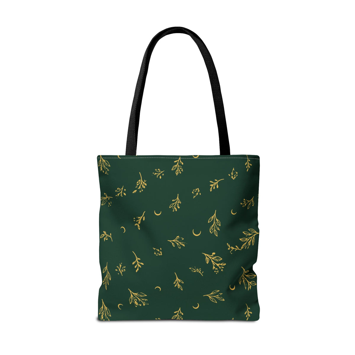 Botanical Gold tote bag, 18" × 18": back (also printed)